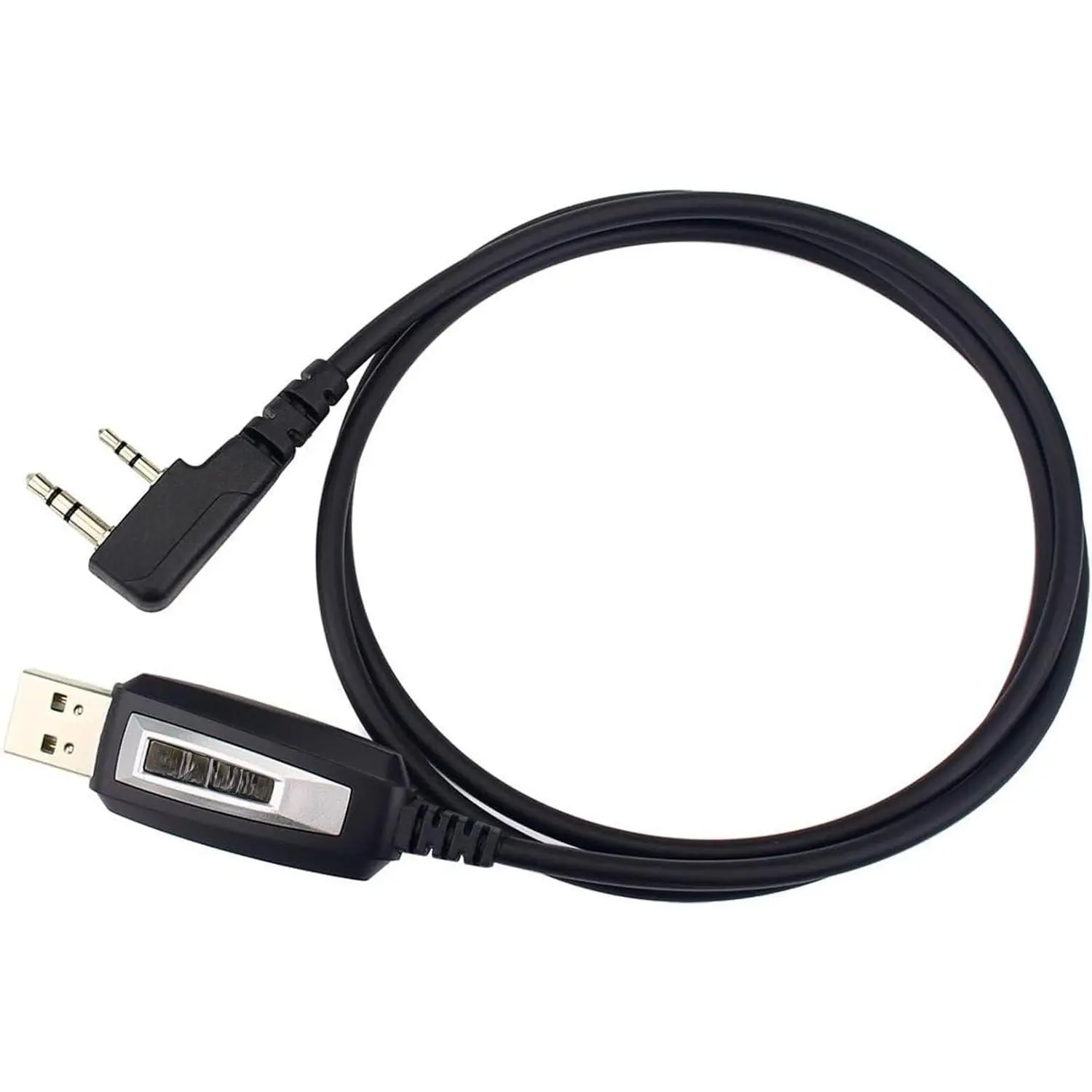 2 Pin 2 Way Radio USB Programming  Compatible with  RT22 RT21 RT68 RT22S RT19 RT86 RT15 H-777 NR10 RT85 RB89 RB29  UV-5R BF-888S Arcshell AR-5 TYT Walkie Talkie(1 Pack)