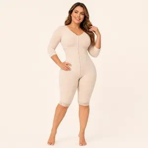 Post-Op Shapewear - Medium Compression Faja with Bra & Central Hooks for Recovery & Comfort (C-018)