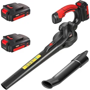 A Man's Tools MZK Cordless Leaf Blower,20V Battery Powered Electric Blower for Lawn Care, Electric Lightweight Leaf Blower for Blowing Leaves, Patio Cleaning and Dust(2 * 2Ah Battery & Charger Included),LF40D13