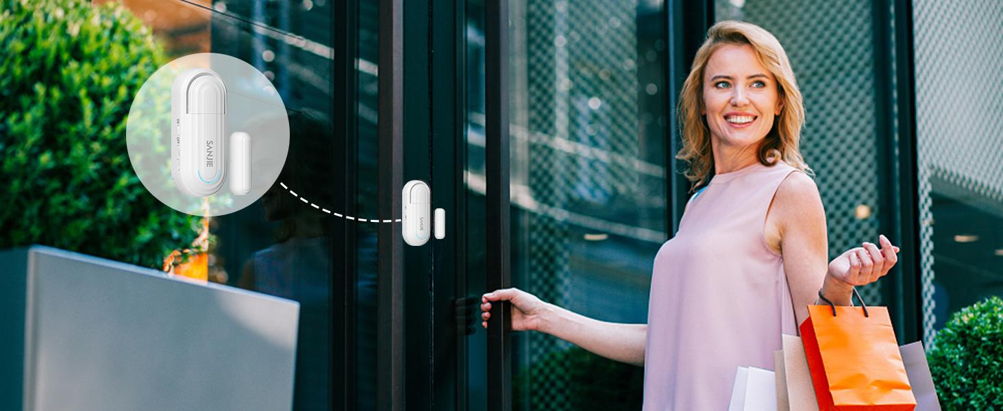 Volume Door Alarm Sensor for Home Security & Child Safety, 120dB Burglar Alarm with 4 Modes - Window & for Pool, Office, Shop, Business