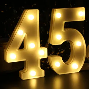 8.26 inches 45th Birthday Decorations for Women, 45th Party Decor for Men, Light Up Numbers 45 Centerpieces Table Sign, 45 Years Old Birthday Supplies