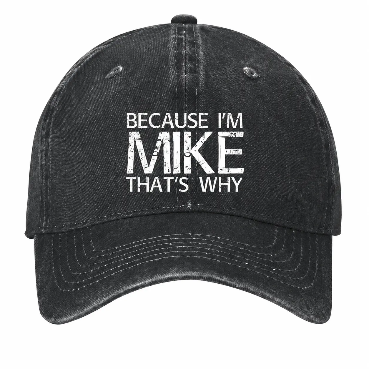 Men's Vintage Baseball Cap/Letter-printed, Casual Distressed Washed Style/Fashionable Outdoor Sports Hip-hop Curved Brim
