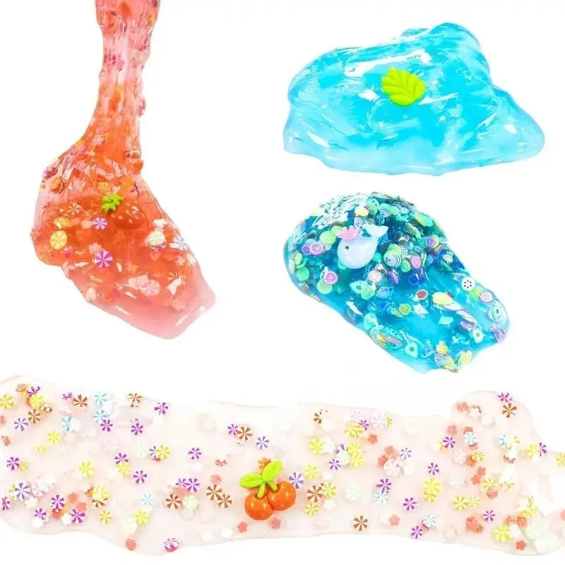 Crystal Slime Sensory Activities Toy Set, Unisex Foaming Polymer Decompression Mud, DIY Stress Reliever, Educational Birthday Gift