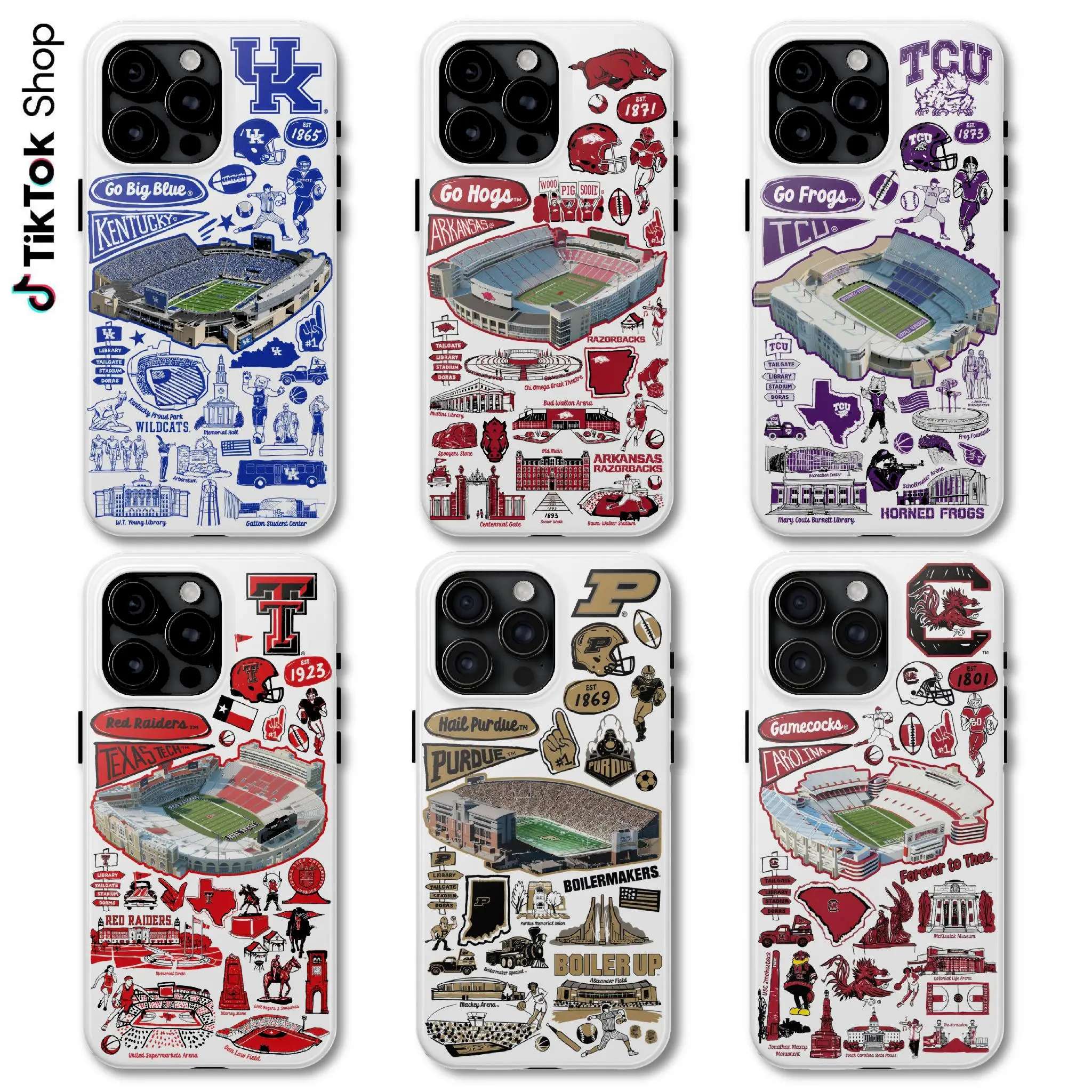 National Collegiate Athletic Association Team College Football Phone Case Part 2 - Smartphone/Cellphone/Handheld Devices Protection Cover, Varsity College Sports Gift for IP17 Air Pro Max 16 15 14 13 12, Casing