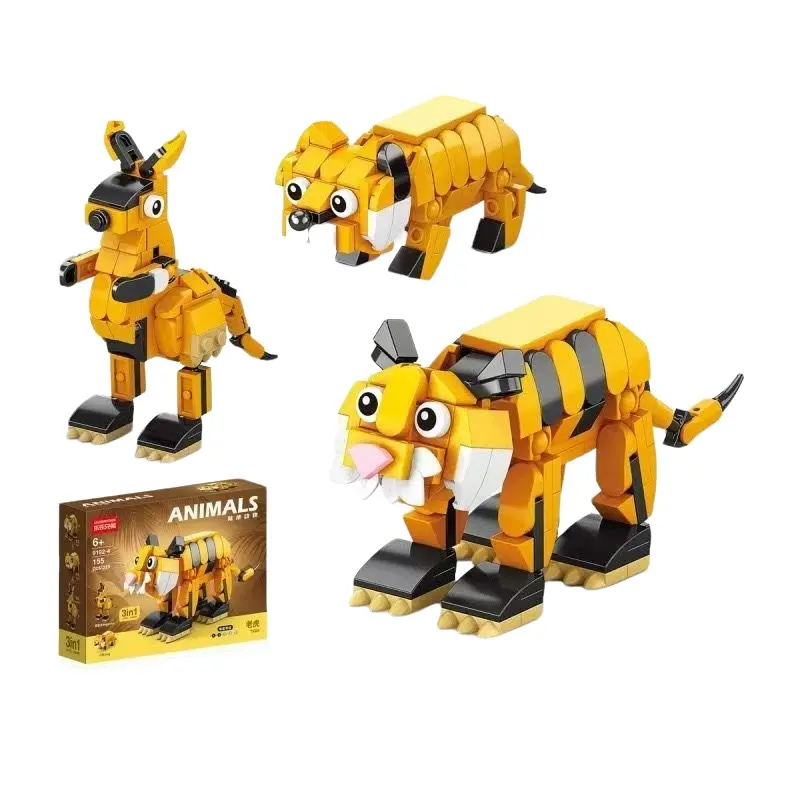 1 Set 3-in-1 Animal Building Bricks, 144PCS Creative Land & Sea Creature Model (Elephant / Devil Rays / Bird), STEM Educational Construction Toy for Teens Adults Age 12+, Collectible, 2026 Hot Sale
