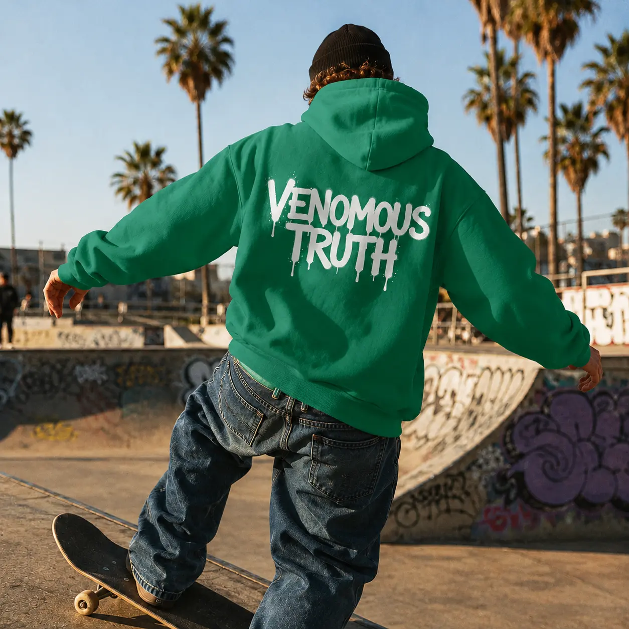 Men’s Planet Graphic Hoodie |   Vintage Celestial Oversized Fleece Pullover