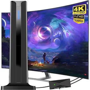 Digital TV Antenna for Smart TV Indoor,2026 TV Antenna with 3M Stick Base, 360°&Long Range Reception HDTV Antenna for Local Channels, Easy Installation Antennas for TVs Without Cable