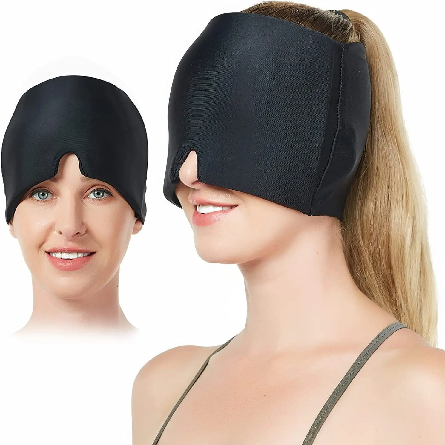 Adjustable Headband Gel Ice Pack Hat for Migraine Relief, Facial Cooling Bandana, Cold Therapy Eye Mask, Face Cooling Products