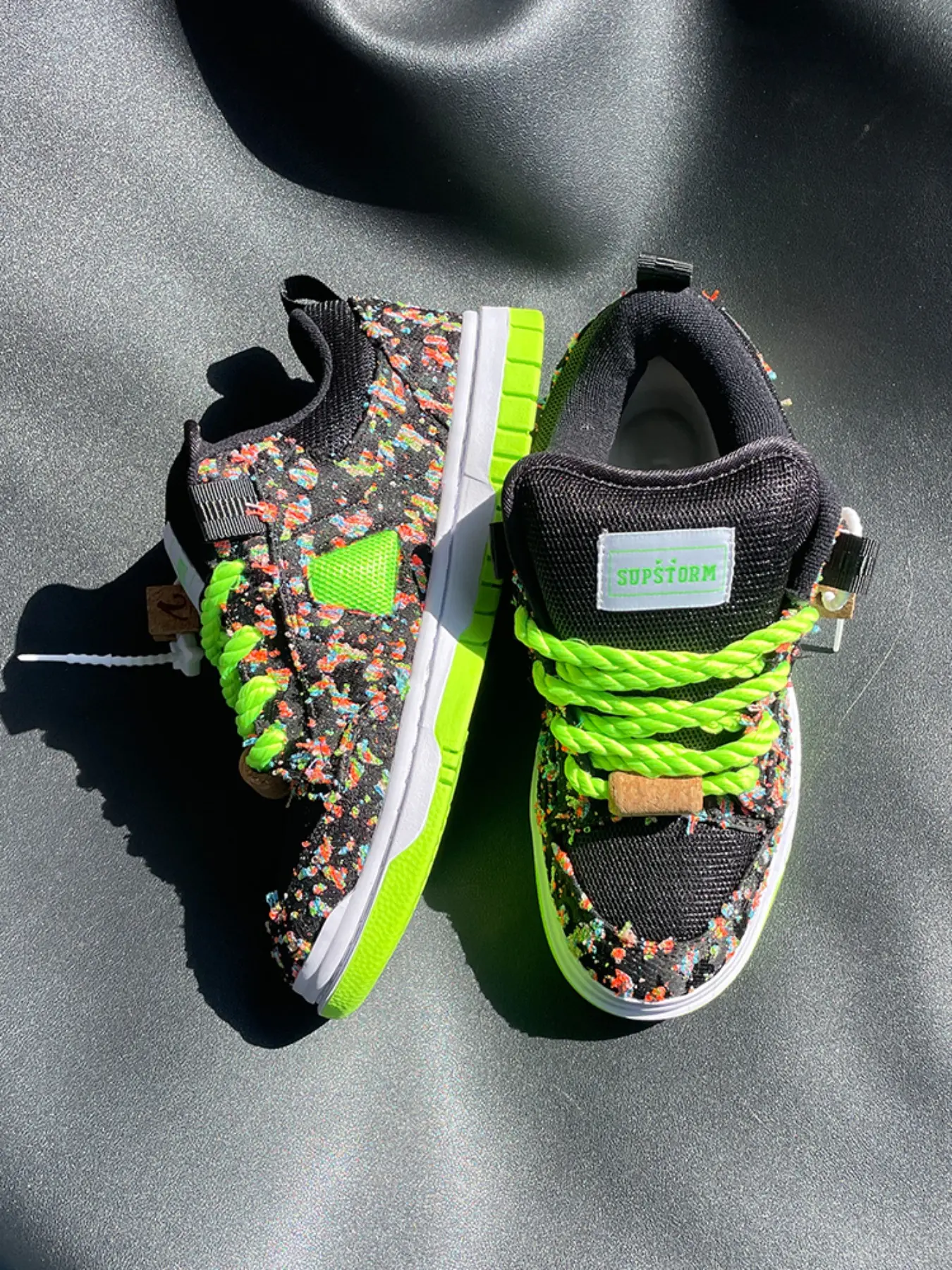 New Fluorescent Color Bread Shoes, Casual Trendy Trainer Sneakers, Daily Wear Canvas Shoes, Large Size Men's Footwear