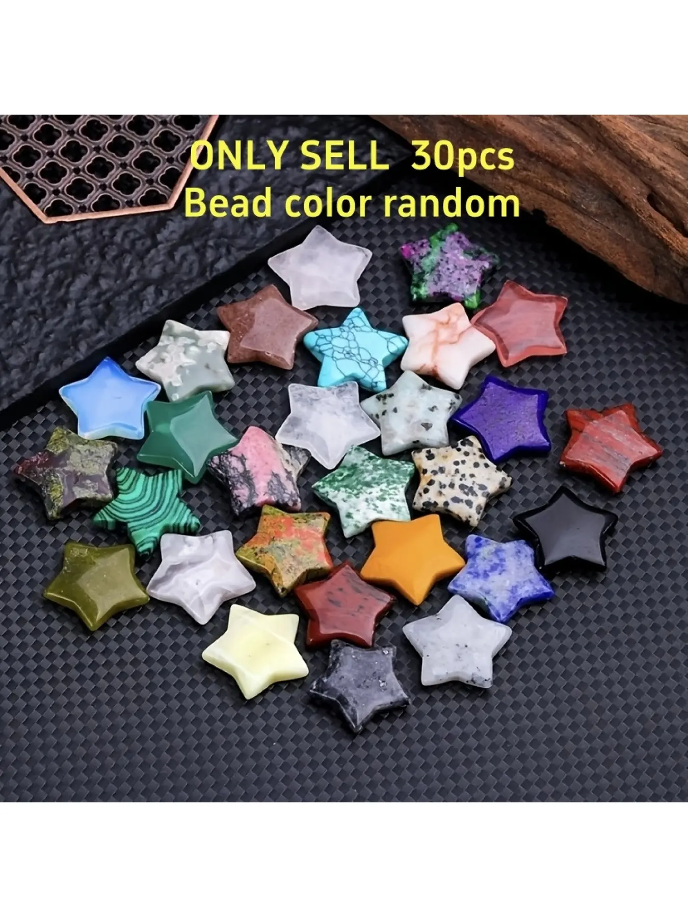 30pcs Natural Crystal Set Star Quartz Love Stone Rose Quartz Chakra Stone Palm Stone Anxiety Stone Healing Crystals for Spiritual Balance Meditation Gift Jewelry Decoration
