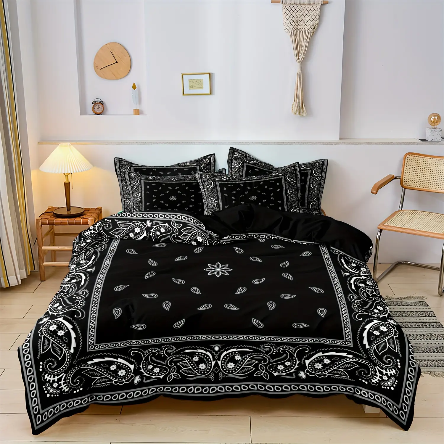 2/3pcs Set Paisley/Mandala Patterned Duvet Cover Set