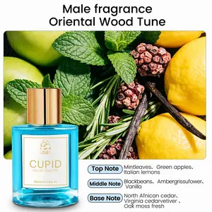 CUPID Men's Eau de Toilette, 60ml | Premium Oriental Woody Fragrance for Male | Fresh & Masculine Cologne with Mint, Vanilla and Cedar