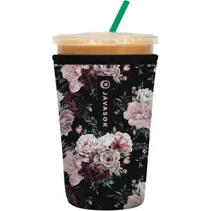 Sok It JavaSok Iced Coffee & Cold Soda Insulated Neoprene Cup Sleeve (Bloom at Night, Medium: 22-28oz)Gift