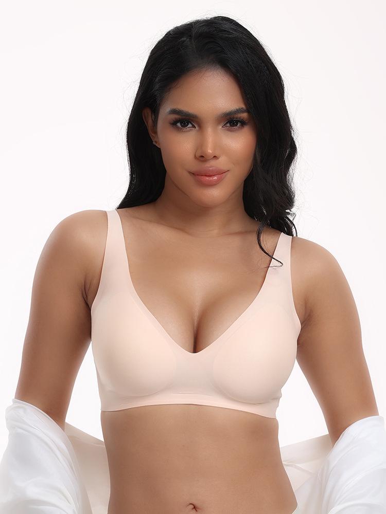 Women's top, seamless steel-edge comfortable full-cup style, suitable for daily wear, smooth appearance, with support and comfort.