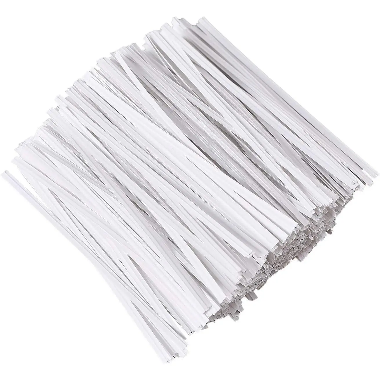 100 count 5"  White Paper Bread Twist Ties, White Twist Ties Bag Ties for Bags Bread Wire Ties  Twist Tie for  Party Cello Candy Bread Coffee Bags Cake Pops