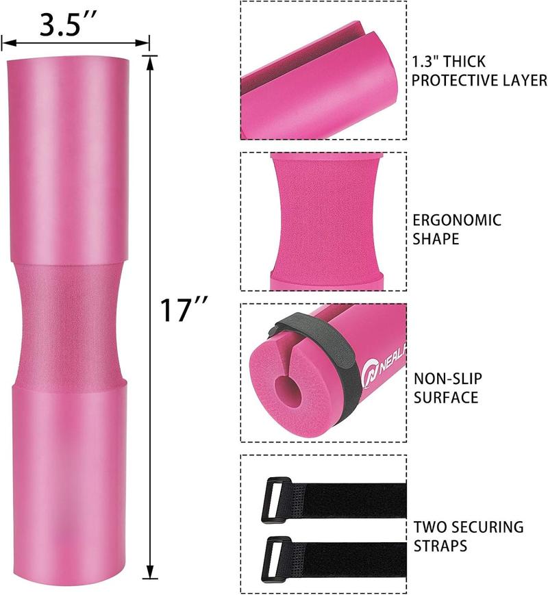 Barbell Pad Squat Pad for SquatsSquat Bar PadGreat for Weightlifting,Lunges and  ThrustsFoam Sponge PadFit Standard and Olympic Bars Perfectly