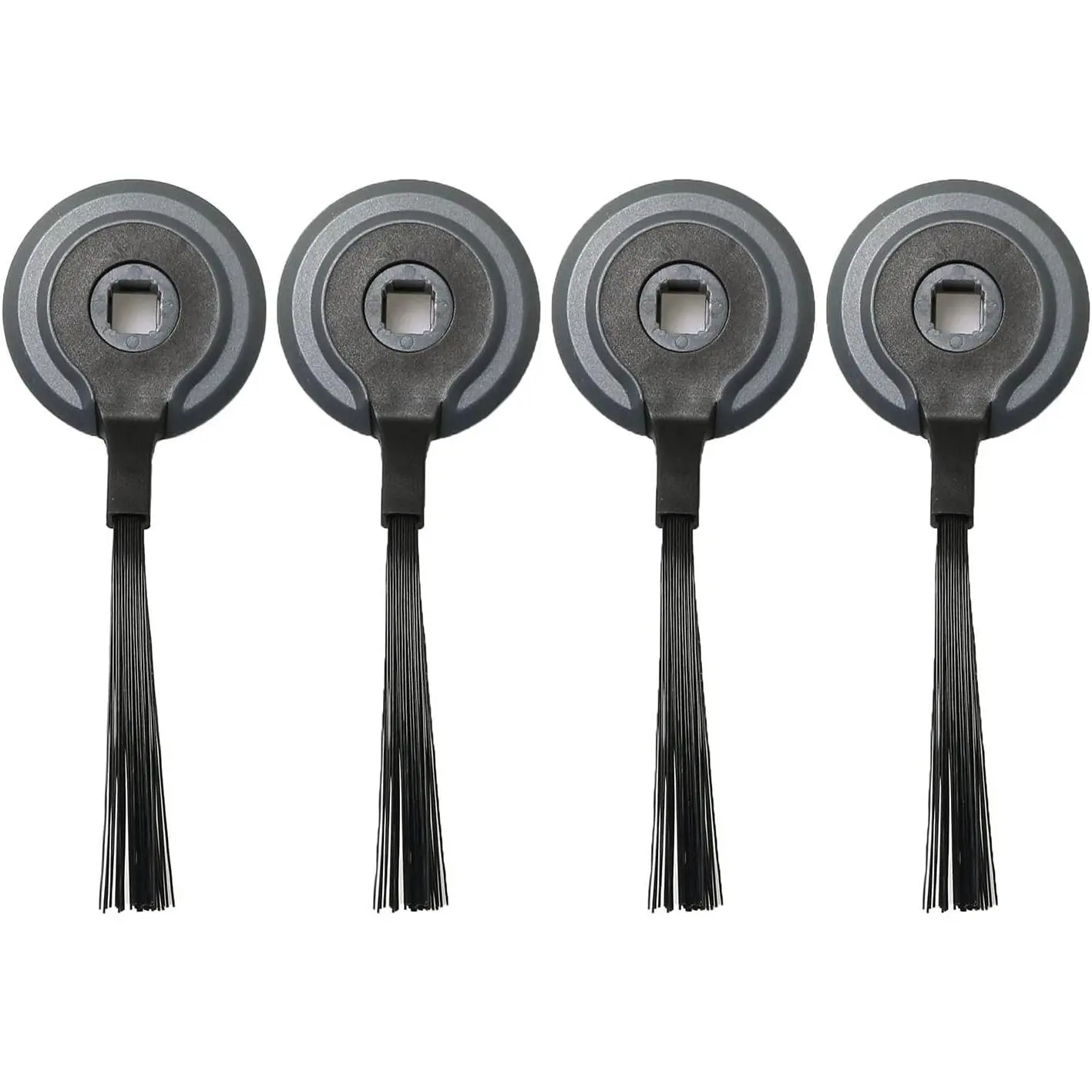 4 count Side Brush for   Robot RVSBK950 RV750 R85 RV850 S87 Robot Vacuum Cleaner Sweeping Robot Accessories, Black, 3.9" Long, 1.4" Wide