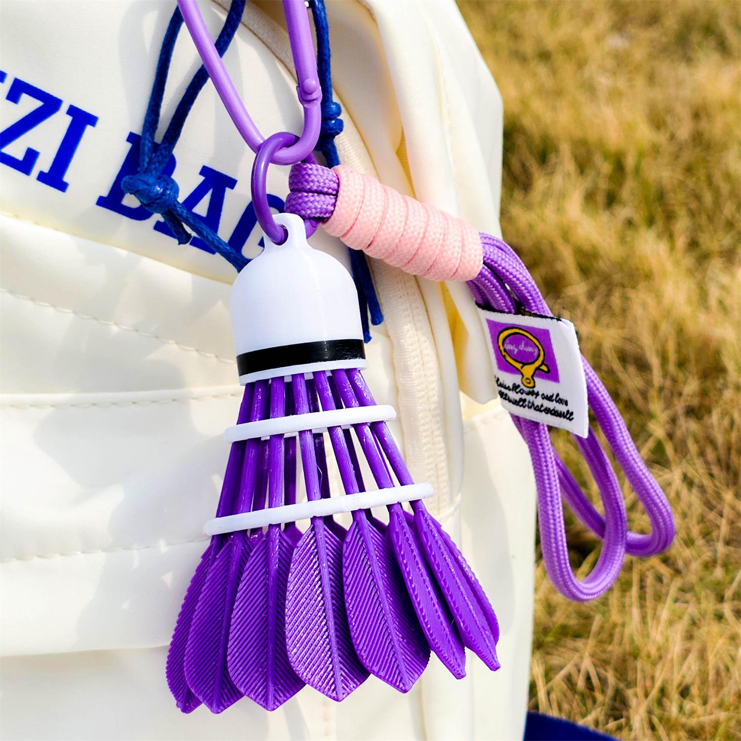 3D Printed Rainbow Badminton Charm, Daily Bag Pendant for Home & Outdoor Use