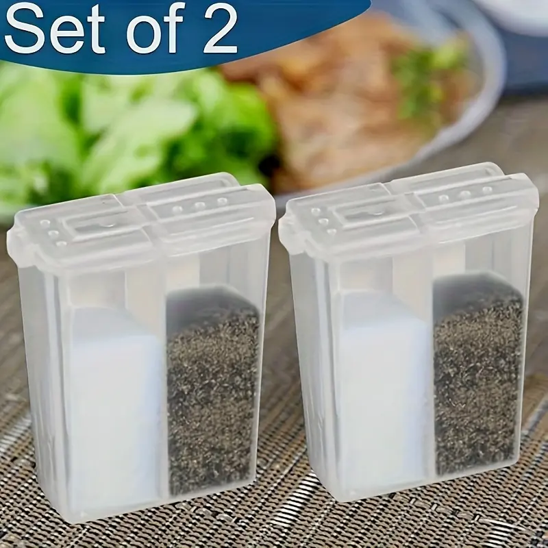 1/2/6/8/12pcs Mini Salt and Pepper Shakers - Clear Plastic Travel-Friendly Salt & Pepper Dispensers with Lids, Portable Kitchen Organizer for Camping, Picnics
