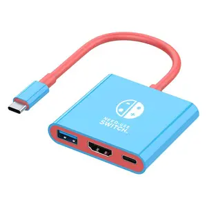 3-In-1 Nintendo Switch Adapter with HDMI Output, Portable TV Adapter USB-C Charging, High-Speed Charging for Gamers