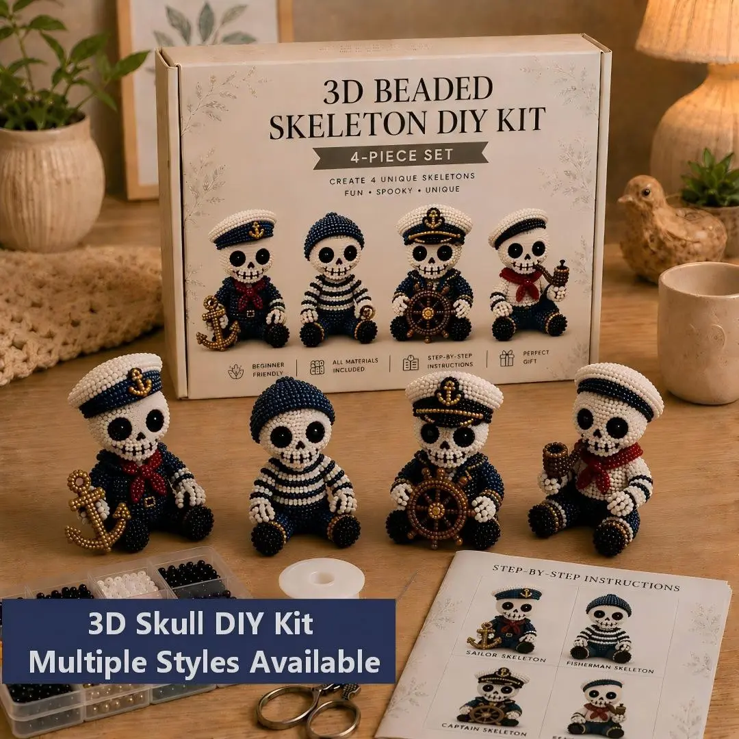 Craft Supplies 3D Skull DIY Kit, Creative Handmade Craft Set, Perfect for Art Projects & Gifts, Unique 3D Sculpture Making Tools