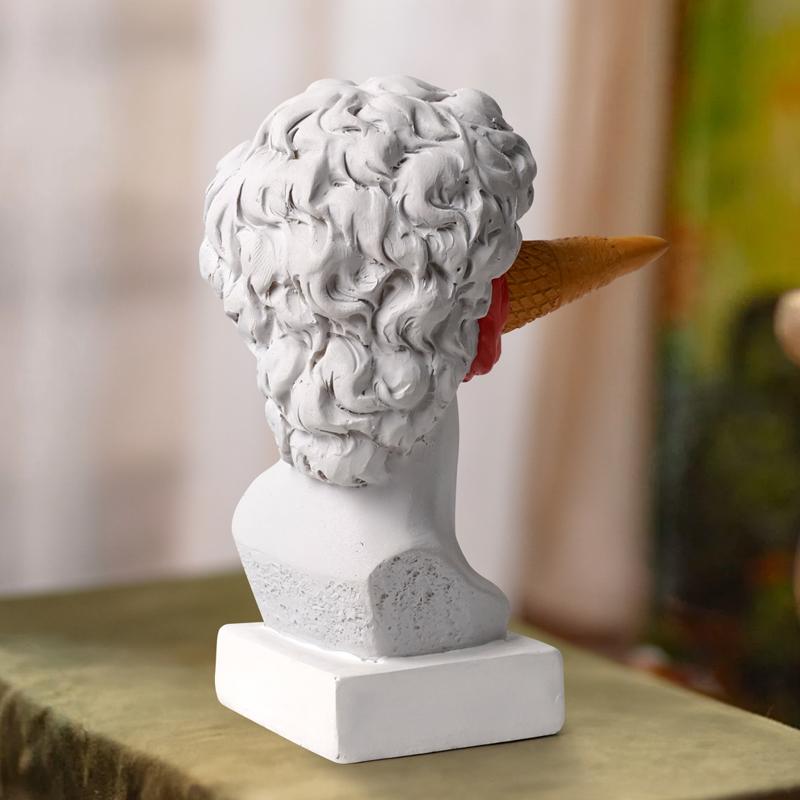 Ice Cream David Sculpture for Valentine's Day Gifts, 1 Count Resin Character Sculpture, Modern Home Desktop Bookshelf Creative Ornaments, Mean Girls Decorations, Figurine, Decoration