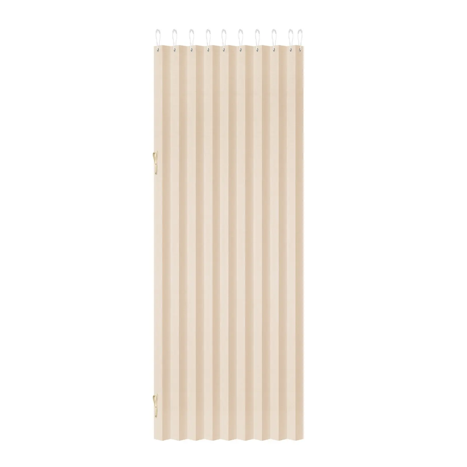 VEVOR Beige Blackout Fabric Accordion Door - 47x78in, Compact Folding Design, Magnetic Closure, Easy Installation, Hanging Hooks Included, Interior Room Divider for Bedroom, Kitchen Doorways