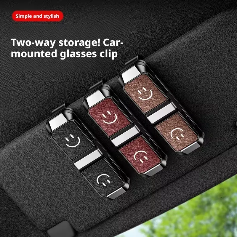 Car Sunshade Storage Box and Fashion Eyewear Holder, Heavy Abs Material, Anti-Slip Handle, Space-Saving Dashboard Organizer, /