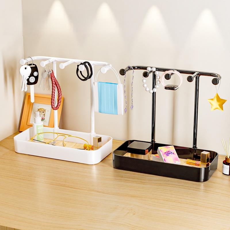 1/2pcs Jewelry Display Rack Organizer for Home, Wooden Necklace Ring Earring Holder, Chic Accessory Storage Stand