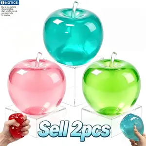 Apple Squishy Toy - Glass Gloss Slow Rebound Fidget Toy, Soft Q-Press, Kids Anxiety Relief, Party Gift, Birthday Gift, Decompression Squeeze