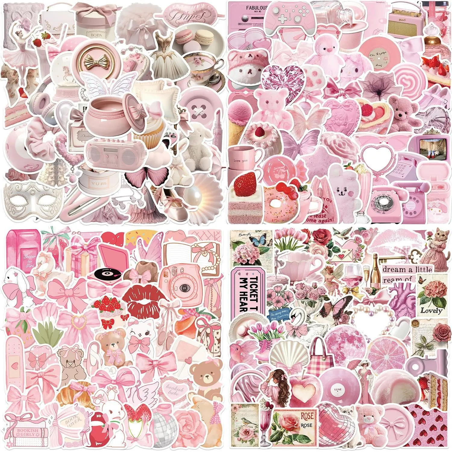 200 Retro Aesthetic Graffiti Stickers, DIY Decorative Phone Case & Luggage Decals, Waterproof Sticker Set for Creative Customization