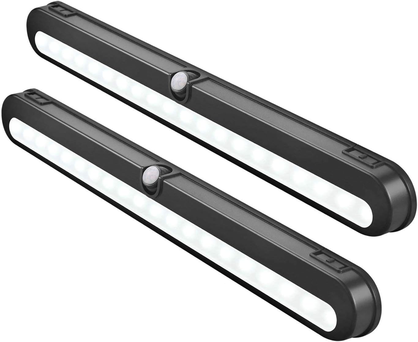 T01L LED Closet Light, Super Bright 20 LED Under Cabinet Lighting Battery Powered/DC Input Wireless Motion Sensing Light, Auto On Off Switch, Motion Sensor & Light Sensor, Light Beam Adjustable