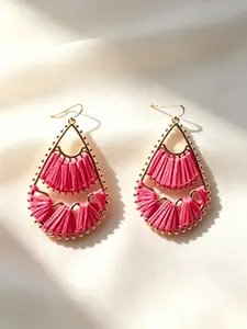 Fashion Earrings, Barbie Tassel Dangle, Handmade, Studs, Teardrop Pendant, Boho Style, Perfect for Girls' Festivals