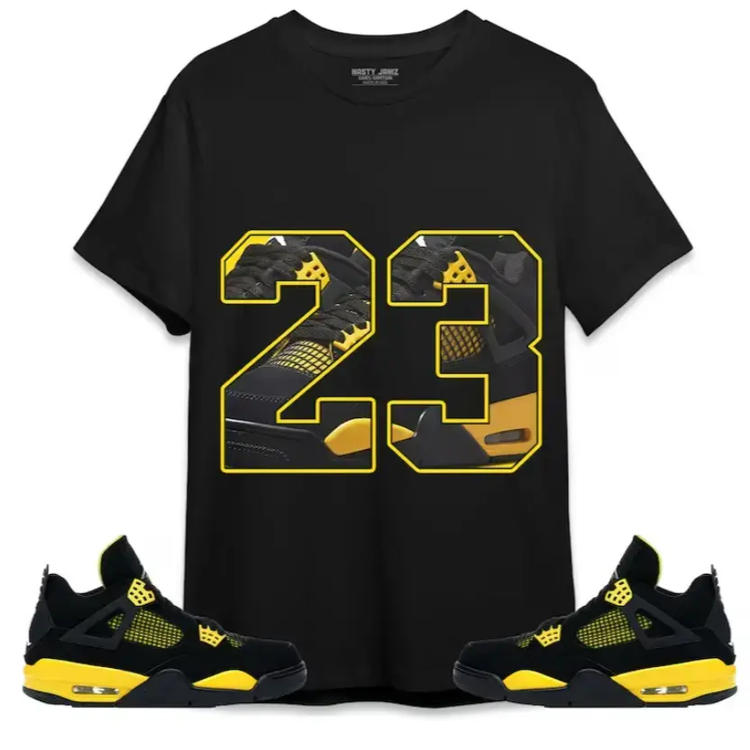 Women's Classic Cotton Short-Sleeve Round Neck 23 Graphic T-Shirt - Regular Fit Top, Unisex Style for Jordan 4 Thunder Outfits, Back to School Wear, Shortsleeve, Tshirt, Number 23, Daily Fit, Back To School Haul, Sportswear, Activewear