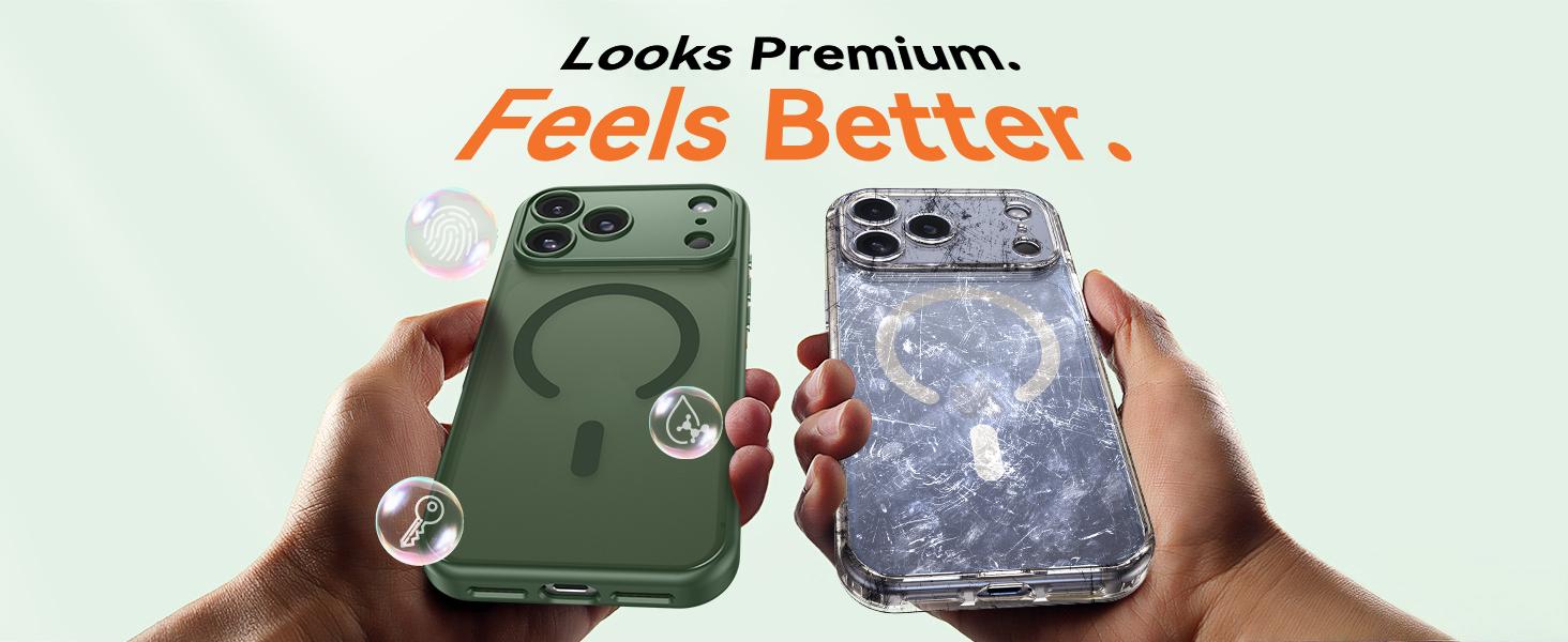 For iPhone 17 Pro Max Cases 16 15 14 13 12 Pro Max case ,[Upgraded Full Camera Protection] [Compatible with Magsafe] [Translucent Matte] Drop Protection Shockproof Protective Phone Cover case