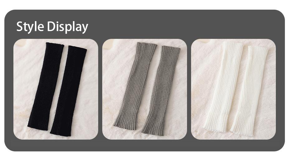 2 Pairs of Women's Four-season Autumn and Winter Solid Color Harajuku Fashion Wear Trendy Simple JK College Style Pile Socks