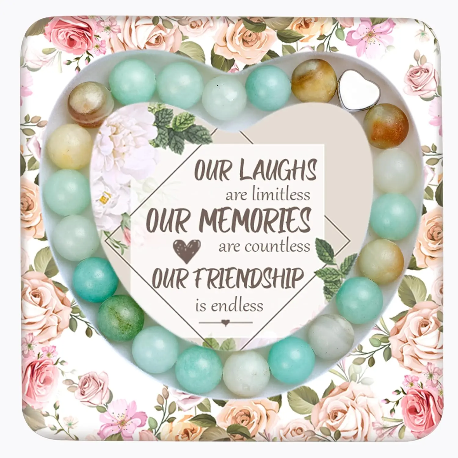 Inspirational Bracelet for Women, Valentine's Day Christmas Birthday Get Well Gifts for Mom Daughter Sister Grandma