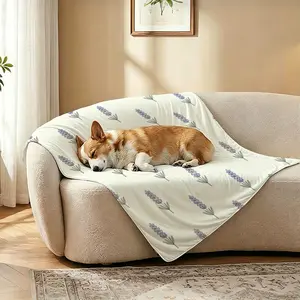 Romantic Lavender Print Cooling Blanket, Q-MAX>0.3, Ultra-Soft Microfiber, Ice Cool, Breathable, Lightweight for Home, Travel & Gifting