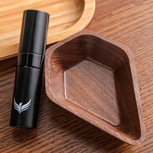 Coffee Bean Dosing Cup and RDT Spray Bottle, Wooden Espresso Dosing Vessel for Single Dose Measuring, Coffee Bean Spritzer, 30g Capacity, Barista Accessories
