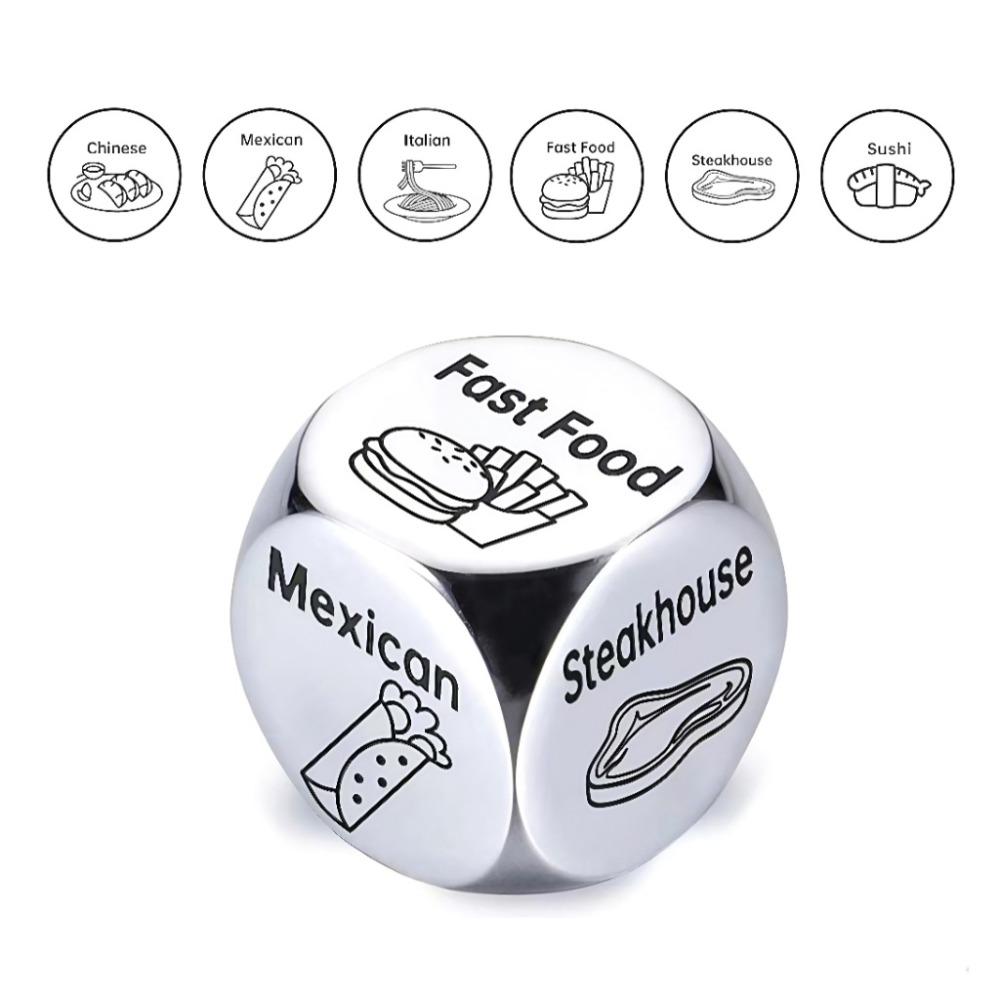 Food Decision Dice,Meal Choice Dice|Cute Couple Dating Gift,Funny Present for Indecisive Individuals