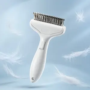 Self-Cleaning Pet Dematting Deshedding Brush – Fur Remover for Dog & Cat Grooming Combs