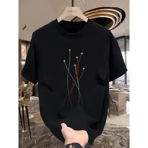 Men Women Unisex Colorful Airplane Graphic Print Tee Short Sleeve Casual Summer Top Travel Vibes Aviation Aesthetic Shirt for Vacation