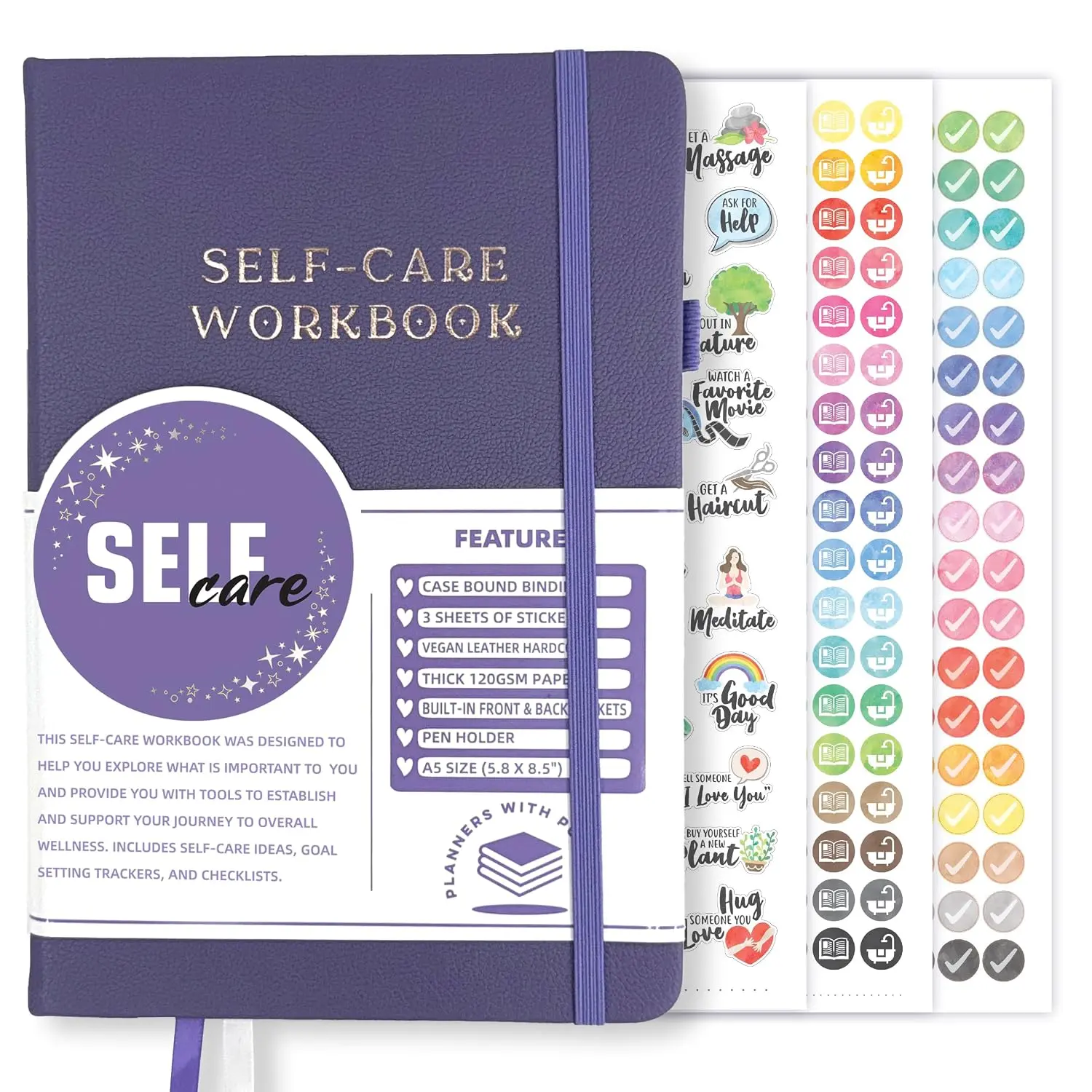 A5 Size Women's Self-Care Focus Planner - Daily Guided Journal with Prompts, Gratitude, Reflection - Mindfulness Aid, Goal-Setting Notebook, Office Stationery Personal Organiser