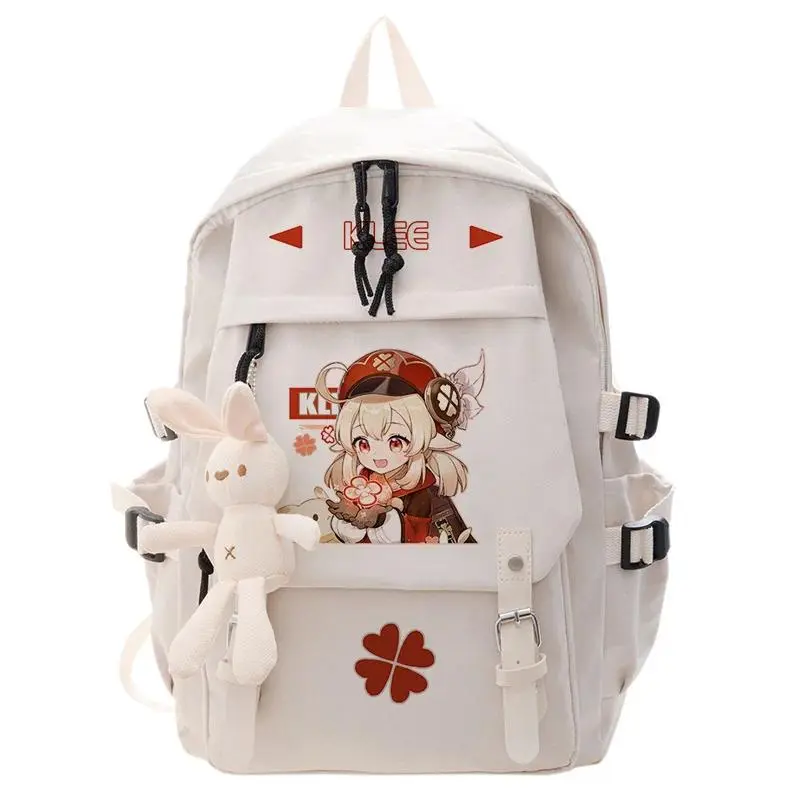 Genshin Impact Backpack Anime Cosplay Students School Bag Klee Cartoon Bookbag Laptop Travel Rucksack Outdoor Boys Girls Gifts