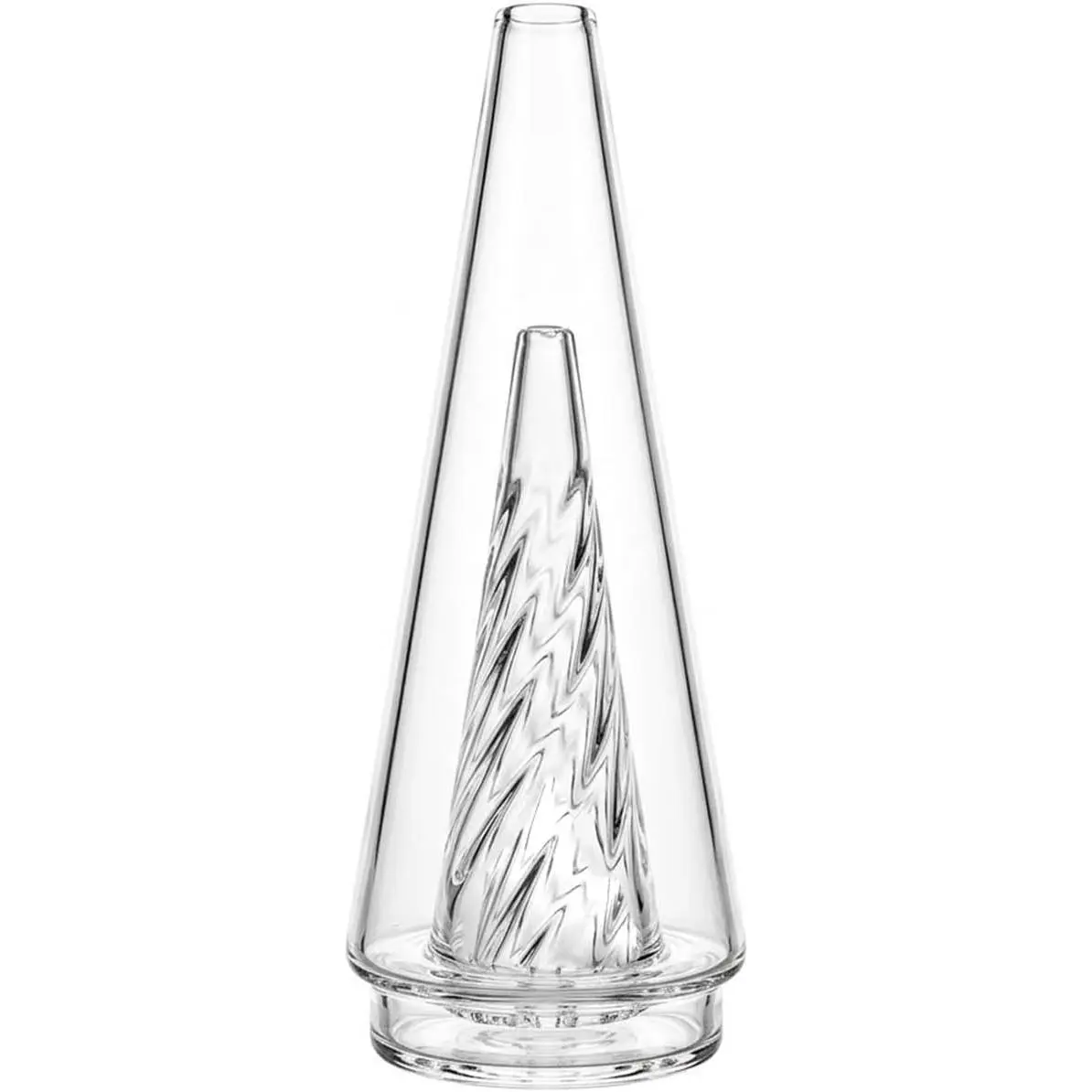 Clear Borosilicate Glass Cone Accessory - Geometric Glass Craft Material for DIY Handmade Projects, Art Creation, Thick Wall Design (Transparent)