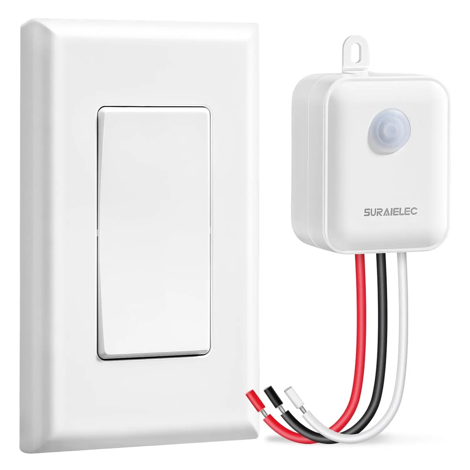 Wireless Light Switch and Receiver Kit, 15A RF Remote Control