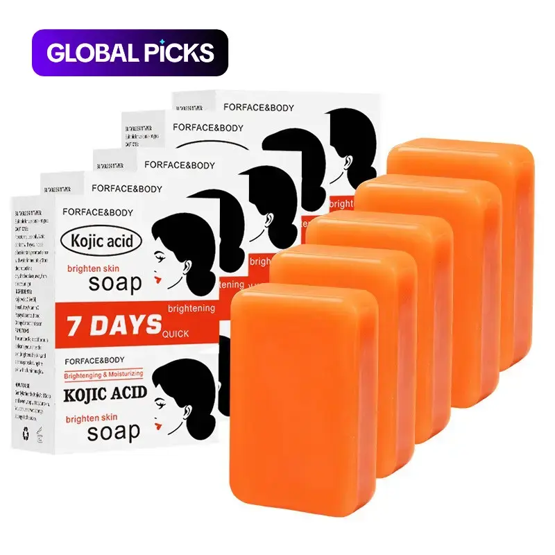 5 Pack Kojic Acid Handmade Soap Kit, Deep Cleansing Hydrating Moisturizing Bath & Facial Cleansing Soap for Face and Body Shower Body Care