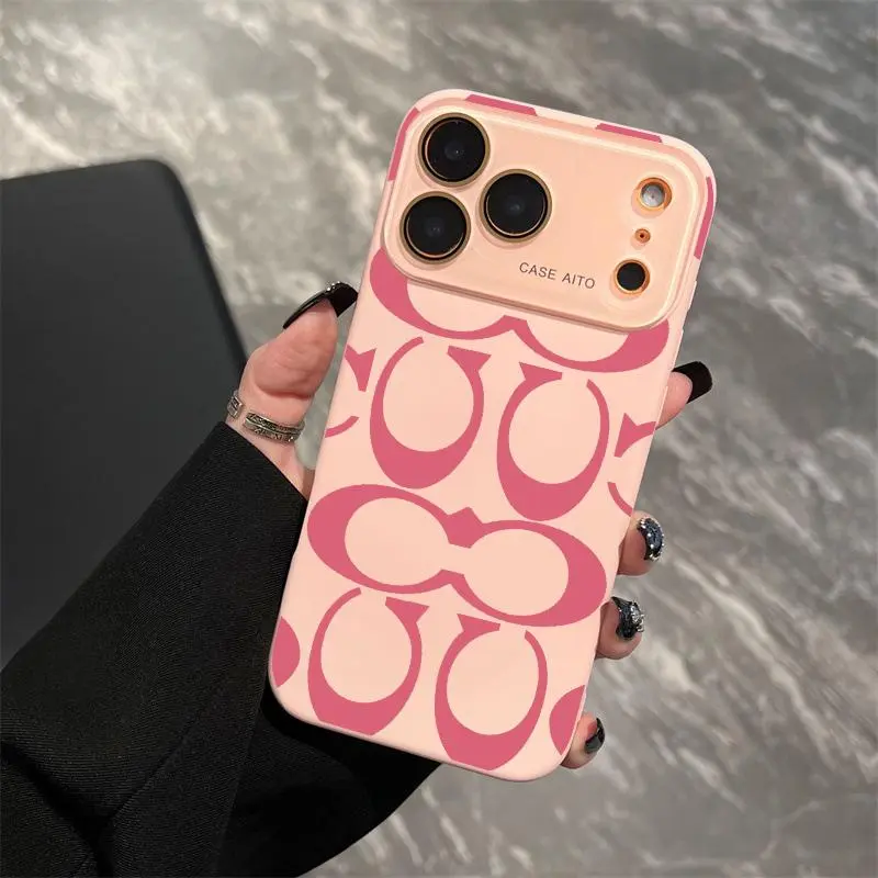 Letter Texture Phone Case Suitable for IPhone 17 16 15 14 13 12 11 Series Shell with Comfortable Touch 360 Degree All-round Protection Against Falling Collision
