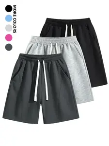 Men's Casual Breathable Stretch Shorts, Plain, Versatile Outdoor Wear, Comfortable and Stylish, Perfect for Daily Activities, Ideal for All Seasons