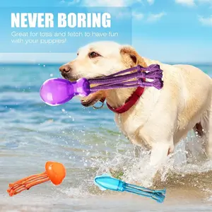 Dog Water Toy, Ocean Animal Shape Float Toy with Cotton Rope, Durable Chewable Jump Pet Fetch Towel Toy, Suitable for Medium Dogs